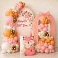 Whimsy Woods woodland floral balloon backdrop for a first birthday, DCCL Events Singapore