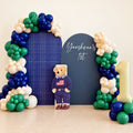 Bearington preppy teddy bear balloon backdrop for a first birthday, DCCL Events Singapore