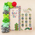Hungry Caterpillar storybook caterpillar balloon backdrop for a first birthday, DCCL Events Singapore