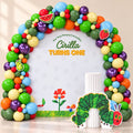 Hungry Little One caterpillar garden balloon backdrop for a first birthday, DCCL Events Singapore