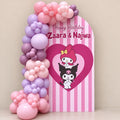 Kuromi Twins Kuromi My Melody balloon backdrop for a birthday, DCCL Events Singapore